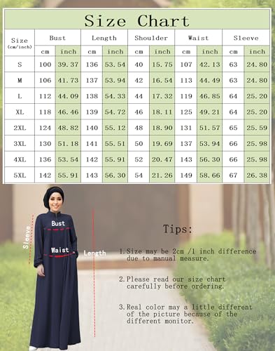 Image of Womens Muslim Abaya Dress Front Zipper 2 Pockets Long Sleeve Prayer Islamic Clothes with Hijab Cap