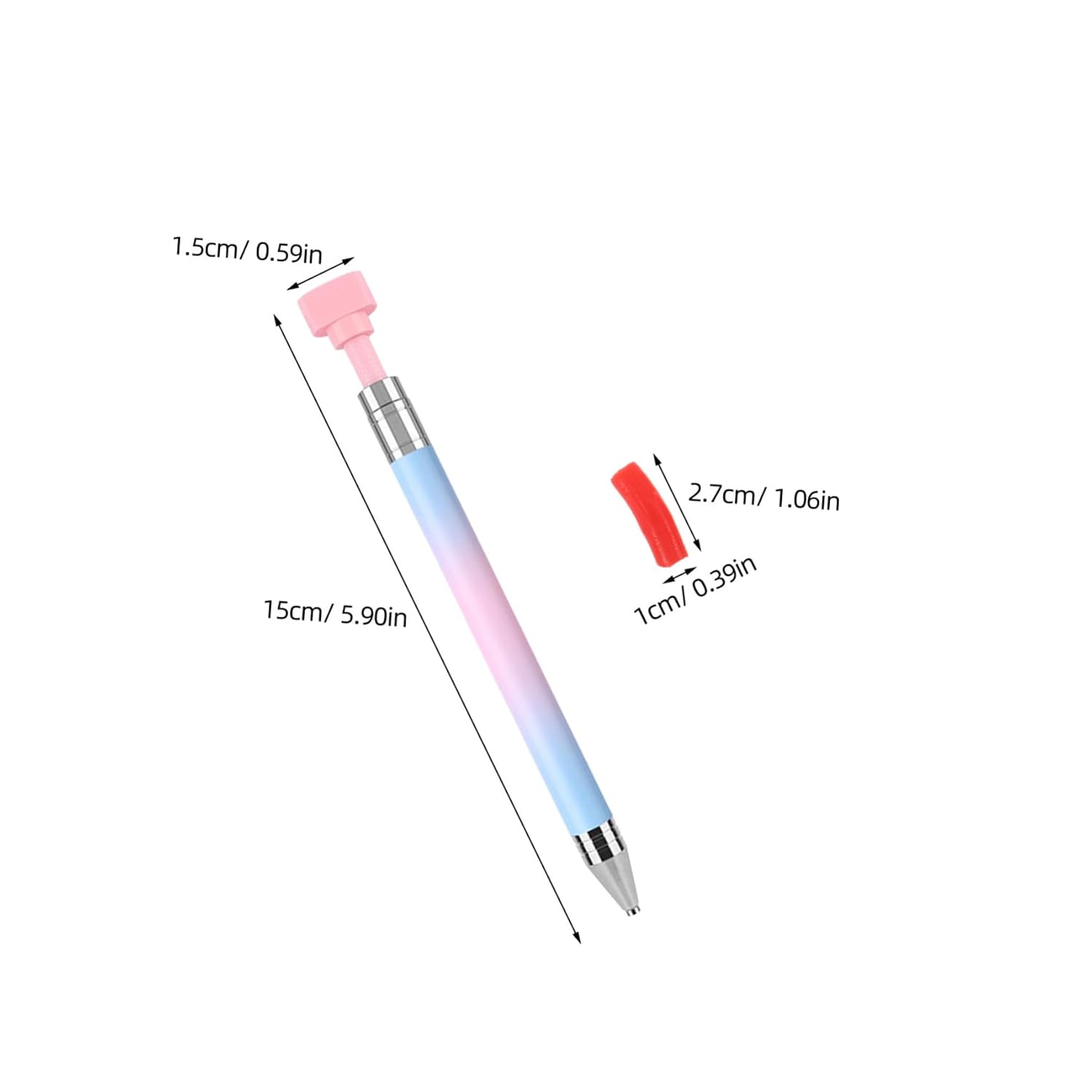 Rotating Rhinestone Dot Pen for Nail Art Portable Rhinestone Picker Tool with Abs Plastic and Copper Plating for Professional Nail Art and Beauty Kit Use