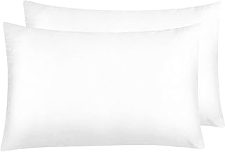 NTBAY 2 Pack Zippered Satin Pillow Cases for Hair and Skin, Luxury Standard Hidden Zipper Pillowcases Set of 2, 50x75 cm, White