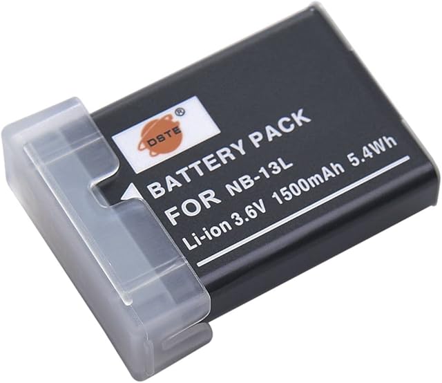 DSTE NB-13L NB13L Li-Ion Battery Compatible with Canon PowerShot G5X, G7X, G9X, G5 X Mark II, G7X Mark II, G9X Mark II, SX740 HS, SX720 HS, SX620 HS