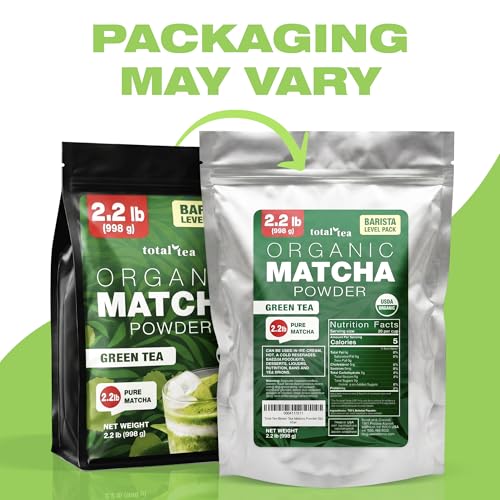 Image of Organic Matcha Green Tea Powder (2.2 Pound) - Certified USDA Organic Matcha Powder for Matcha Latte, Matcha Tea, and Smoothies - Non-Gmo, Antioxidant Rich by Total Tea