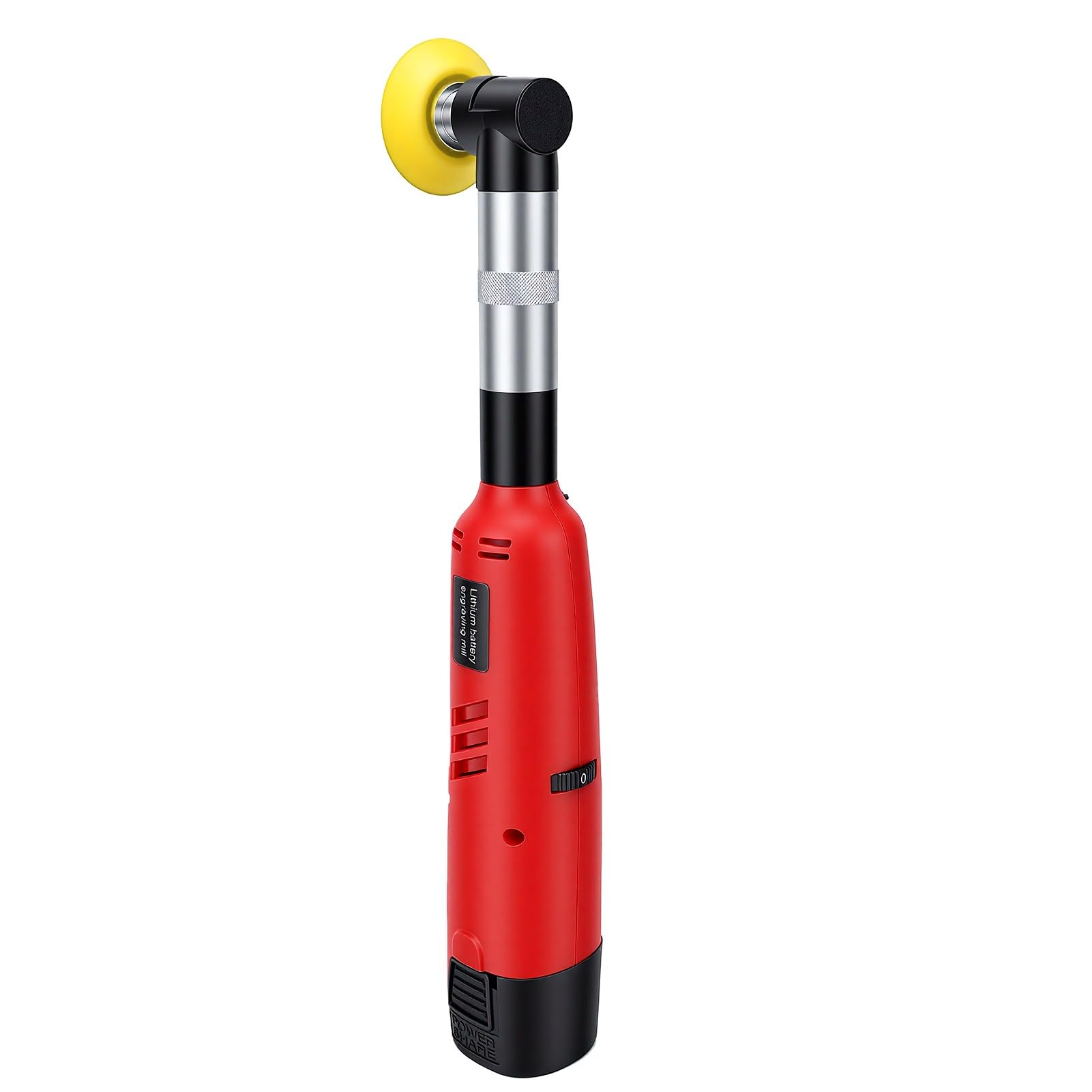 Bewinner Amoladora Angular Inalámbrica, Lijadora Pulidora Eléctrica de 360 ​​W, 5 Velocidades, 12000 RPM, con Protector Transparente, Batería de Iones de Litio de 2500 MAh para Cortar, Grabar y