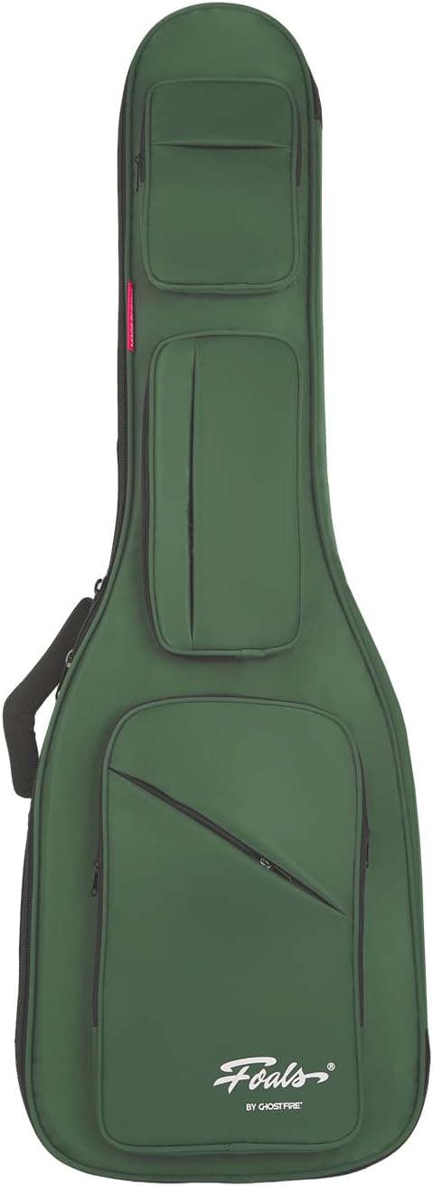 GHOSTFIRE FOALS Phantom Series Electric Guitar Case Colorful Guitar Gig Bag Super thick with Storage Space (DarkGreen, Electric Guitar)