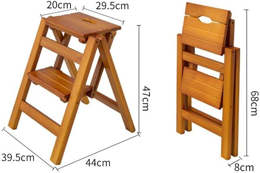 Taburete plegable de 2 escalones OKUOKA y escalera de ascenso interior 3