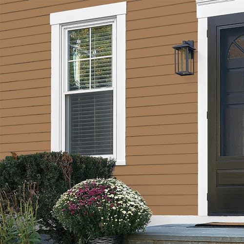 Glidden Total 1 gal. Cinnamon Crunch/Brown Flat Exterior Paint with Primer