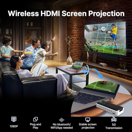 Ask Nano Wireless HDMI Transmitter and Receiver Kit – 1080P Wireless HDMI Extender, Plug & Play HDMI Sender and Receiver for Screen Mirroring from Laptop/PC/Phone to TV/Projector/Monitor - Thumbnail 2