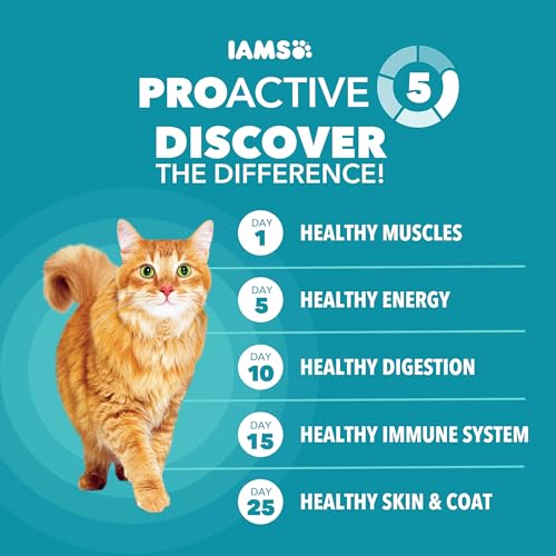 IAMS Proactive Health Indoor Weight Control & Hairball Care Adult Dry Cat Food, Chicken & Turkey Recipe, 22 lb. Bag