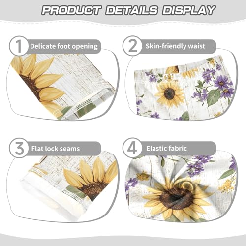 Girls' Leggings Sunflower Flower Floral Kids Yoga Tights Pants 1 Pack 208613123