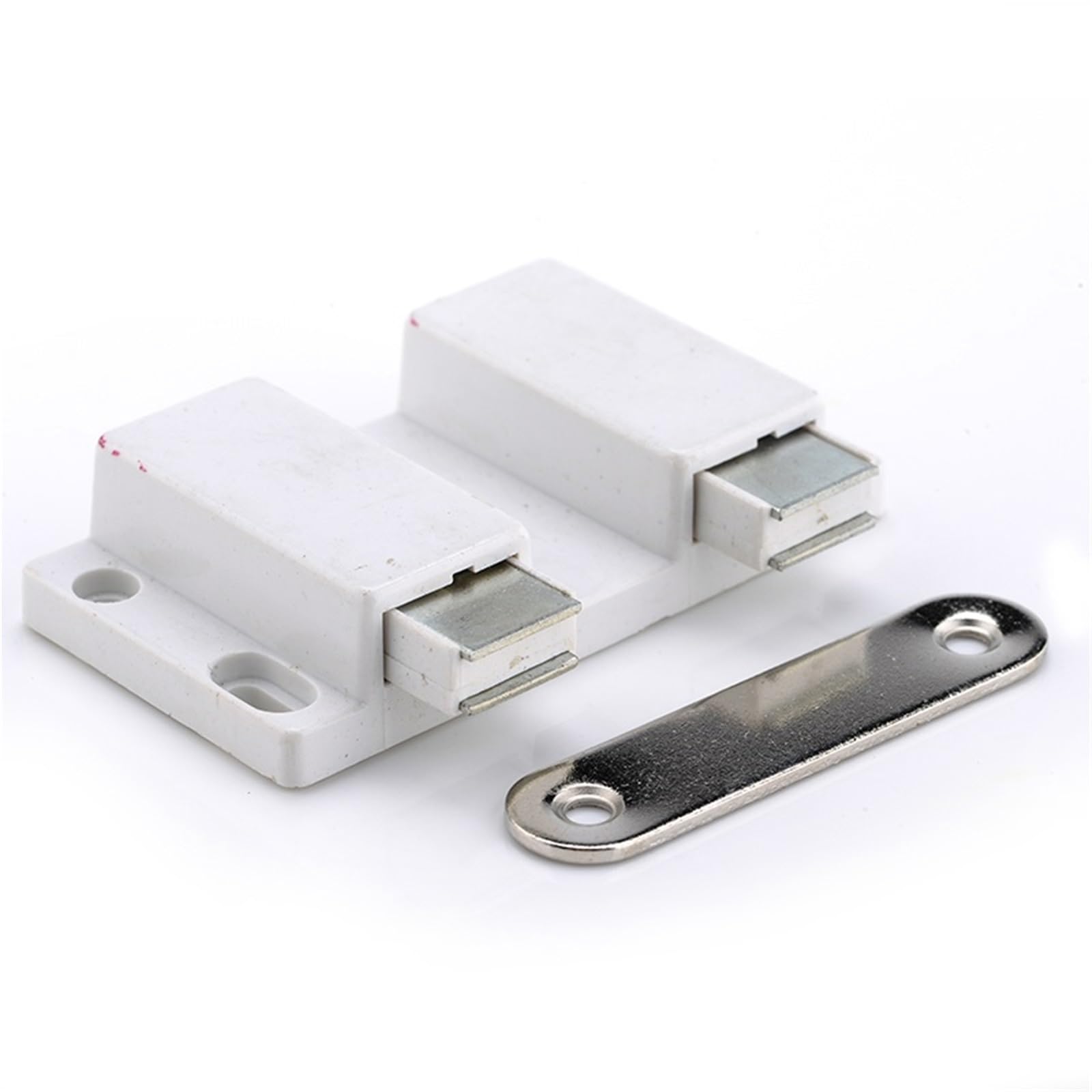 Loquet de meuble double avec poussoir pour ouvrir et amortisseur tactile magnétique