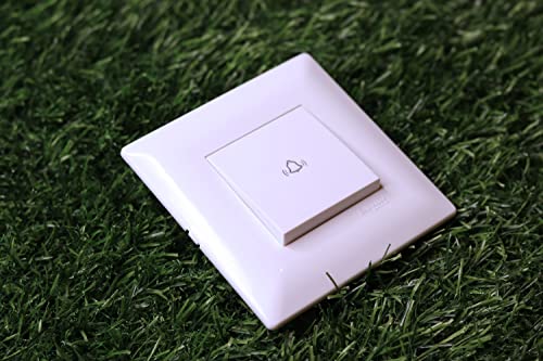 Image of Schneider Electric - Livia White Schneider 10A Bell Push switch (2M) + For Bell Swtich Outside House /Hotel Room