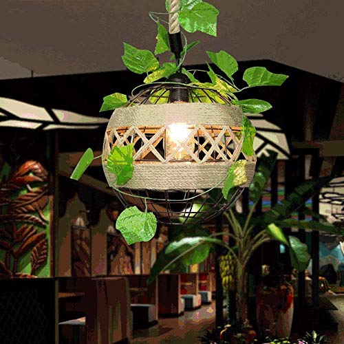 Lustre corde de chanvre style loft pour table de salle à manger