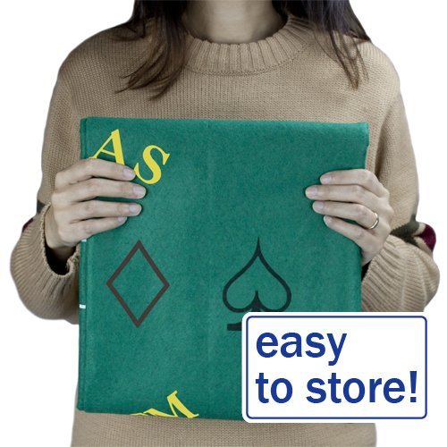 Brybelly Casino Night 2-In-1 Blackjack And Texas Hold'em Table Felt Only- Green Felt Double Sided Casino Tabletop Gaming Mat- 72" X 36" - Perfect For Casino Game Night #TOP5