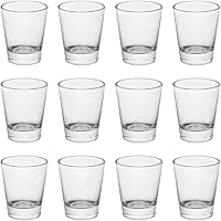 BTGLLAS Heavy Base 1.5oz Shot Glasses (12 Pack) - Stable Dishwasher Safe Clear Glass for Shots, Espresso & Cocktails