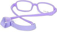 Vista 3 de AQWANO Children Optical Glasses Frame tr90 Flexible Bendable One-piece Safe Eyeglasses Girls Boy M-cuadrado-púrpura