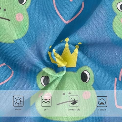 Cute Green Frog Crown Blue Panties Little Girl Toddler Underwear Floral Cotton Colorful Kids Undies Briefs 2t3