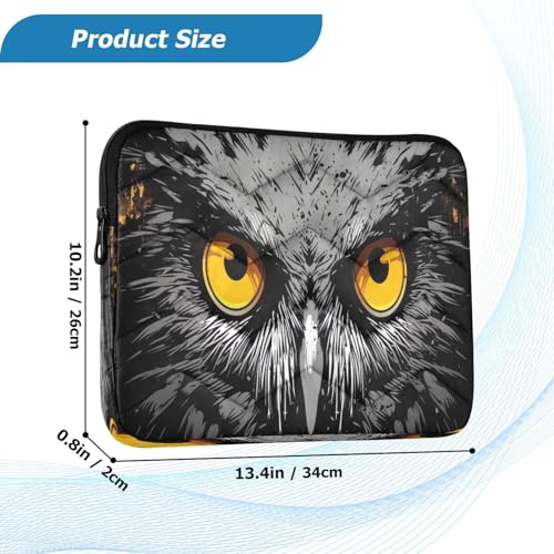 Funda para portátil 13-14 pulgadas con diseño búho vintage miniatura 3