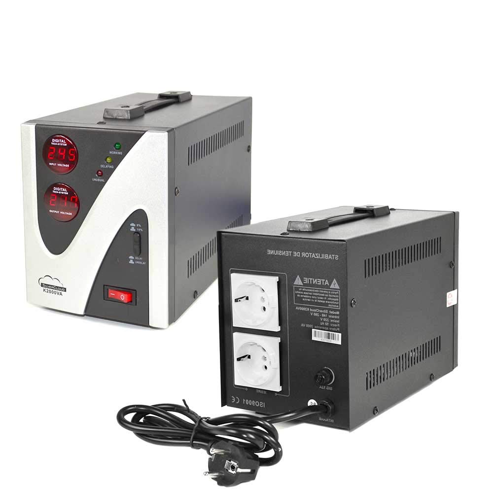 Estabilizador de tensión SilverCloud 2000 VA, Estabilizador de Voltaje 1200W