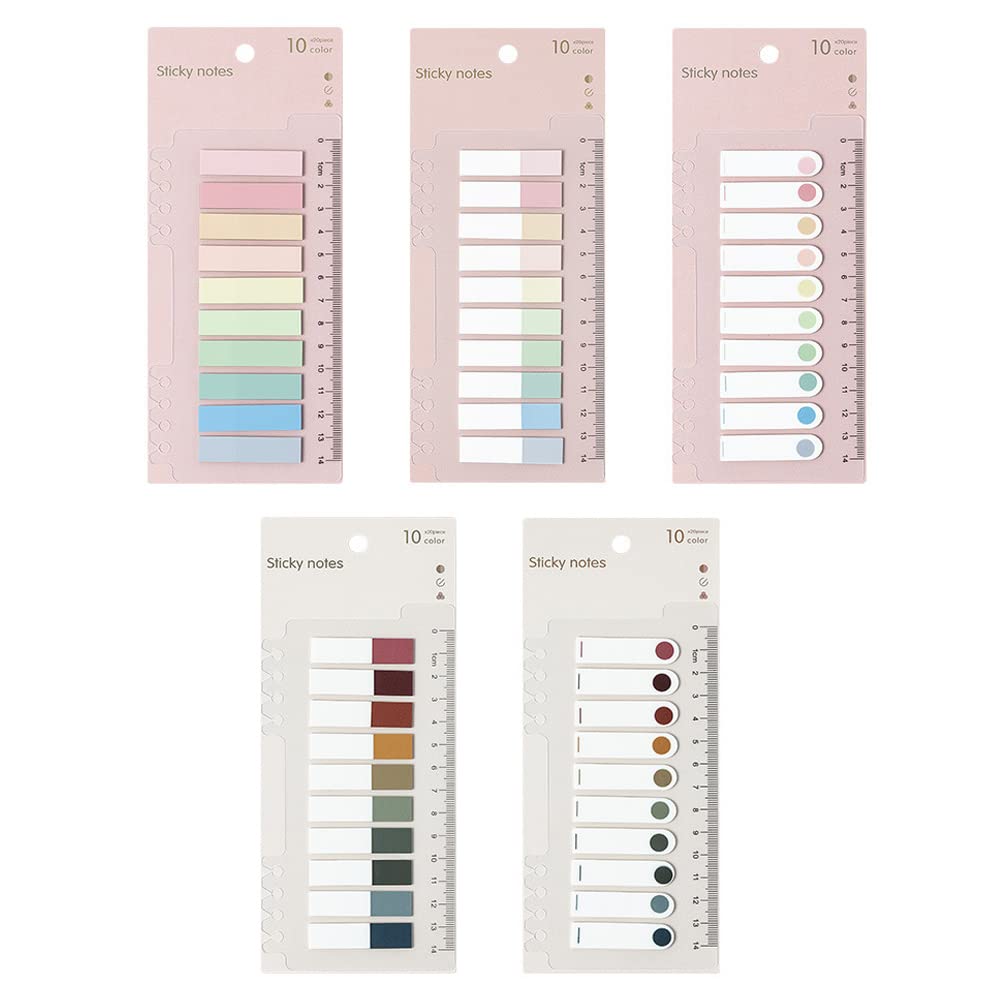 MiSevteen 1000pcs Marcadores Notas Adhesivas Índices Marcapaginas de Colores Pequeños Transparente Marcador de Etiquetas Grabables Marcadores Post It para Leer Notas Libros y Carpetas