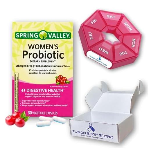 Probiotics for Women Spring Valley acidophilus 30 ct (1 Pack) 1 Billion Active Cultures per Caplet Set with Fusion Shop Store Week case (1)