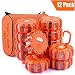 Yandu LED Road Flares (12 Pack) Emergency Beacon Safety Flare Flashing Warning Light for Car Truck Boat with Hook and Magnetic Base (Pack of 12, Orange)