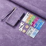 MOJIA Case for Blackview Wave 6C Cover, [Anti-fall] Fashion Flip Case with Card Slots and Stand, Premium Leather Wallet Cover. Purple - Image 6