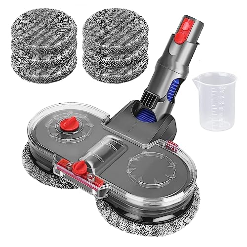 Asdazrxy Electric Mop Attachment for Dyson V12 / V10 Slim Vacuum Cleaner, Mop Attachment for Dyson with Removable Water Tank and 6 Washable Replacement Mop Pads