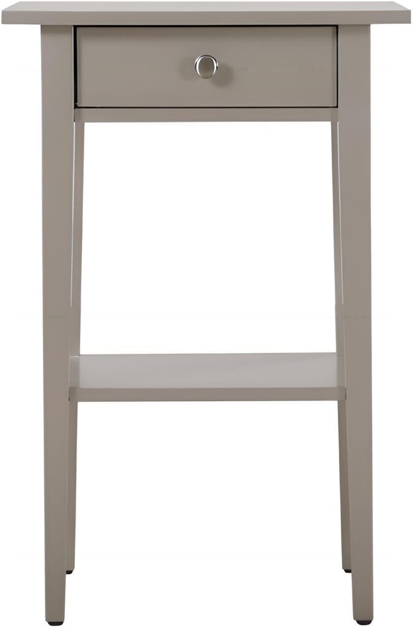 Wood End Table for Boys and Girls, Kids Nightstand, Modern Children Nightstand with One Drawer & Open Shelf, Multi-Color Options for Bedroom, Living Room, and Kids' Room Storage, Champagne