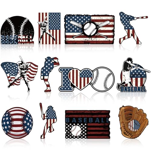 Imanes decorativos de béisbol 12 piezas 5.5 pulgadas miniatura 1