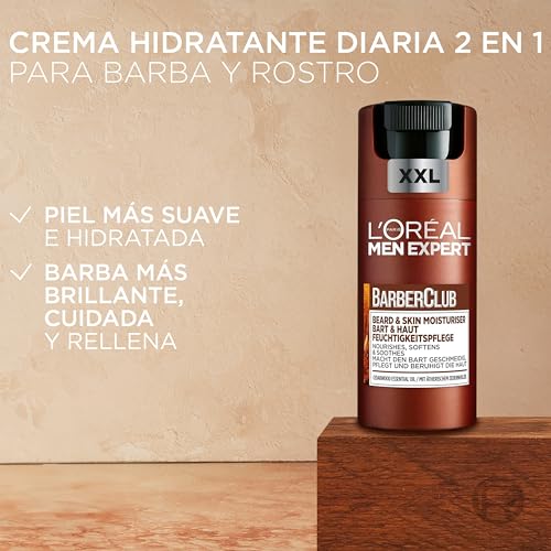 Miniatura 3 de L Oréal Men Expert Barber Club Crema Hidratante En Gel 2 En 1 Para Piel Y Barba Xxl 100ml