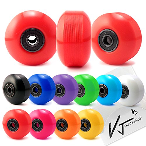 VJ 5.25 139mm Skateboard Trucks (Silver), Skateboard Wheels 52mm, Skateboard Bearings, Skateboard Pads, Skateboard Hardware 1.25" (52mm red)… by VJ - Used condition - Image 3