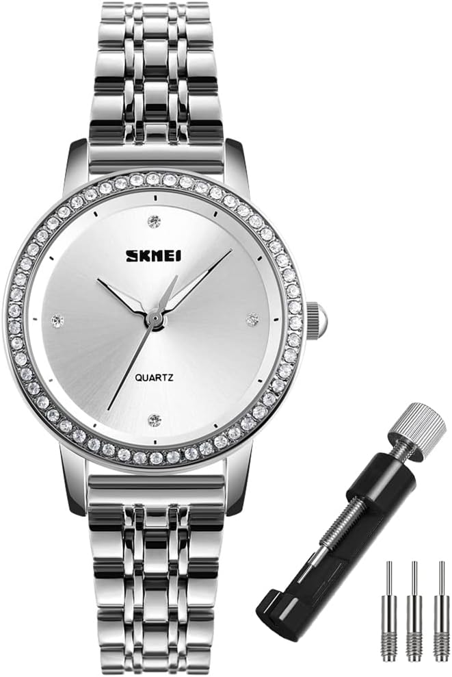 SKMEI Watch for Women Fashion Stainless Dress Snake Business Luxury Analog Waterproof Simple Ladies Female Wife Gifts Gold Wrist Watches