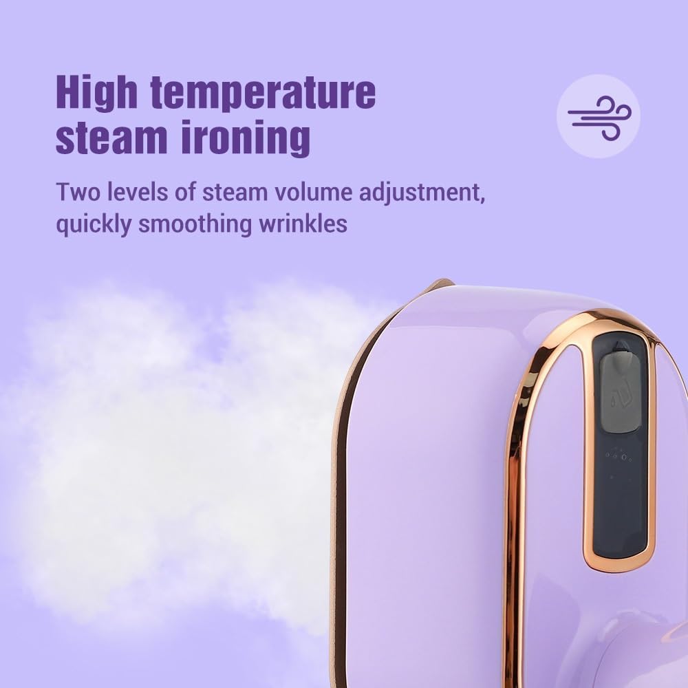 Portable Travel Steamer for Clothes - Handheld Iron with 180° Rotating Design, Compact Mini Steam Iron for Home and College Use, Fast Heating and Easy to Use