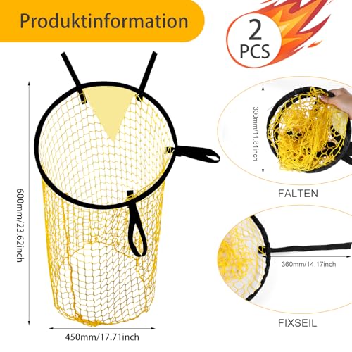 Red de Objetivo de Fútbol 2Pcs Contenedores Superiores Football Goal Football Target Accesorio para Portería de Fútbol con Marco para Práctica Entrenamiento - imagen 2