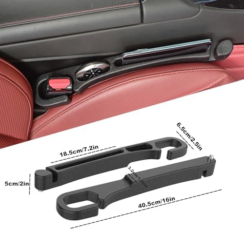 Bigger Solutions Car Seat Gap 2pk Filler with Storage, Hook & Emergency Glass Breaker — view 8