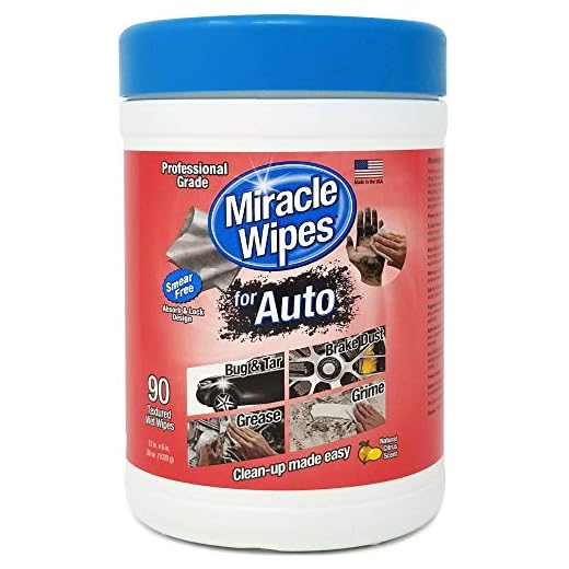 MiracleWipes for Automotive, All Purpose Cleaning Wipes for Hands, Auto Interior, Exterior, Detailing, Removes Grease, Lubricants, Sticky Adhesives, Grime, Dirt, Car Cleaning Supplies - 90 Count