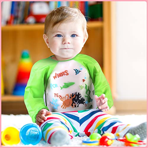 Jagely B09YCX4XN7_CA NARF 12 Pcs Kids Art Smocks Toddler Smock Waterproof Painting Aprons Children Apron thumb #6