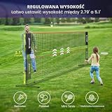 BAGAIL Składana siatka z nylonu z regulacją wysokości. Łatwy montaż, pokrowiec. Idealna do tenisa, badmintona i siatkówki dla dzieci.