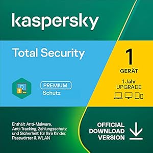 Kaspersky Total Security 2022 Upgrade | 1 Gerät | 1 Jahr | PC/Mac/Mobile | Aktivierungscode per Email