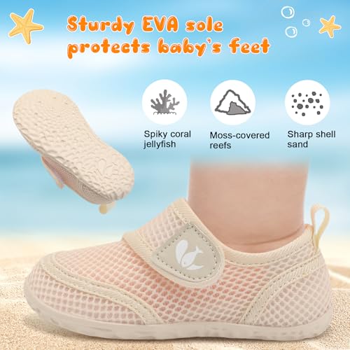 Image of FEETCITY Toddler Water Shoes Boys Girls Swim Shoes Quick Dry Kids Aqua Socks Barefoot for Beach Swimming Pool