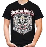 Für Immer Deutschland Männer und Herren T-Shirt | Kaiserreich Germania Preußen (4XL, Schwarz)