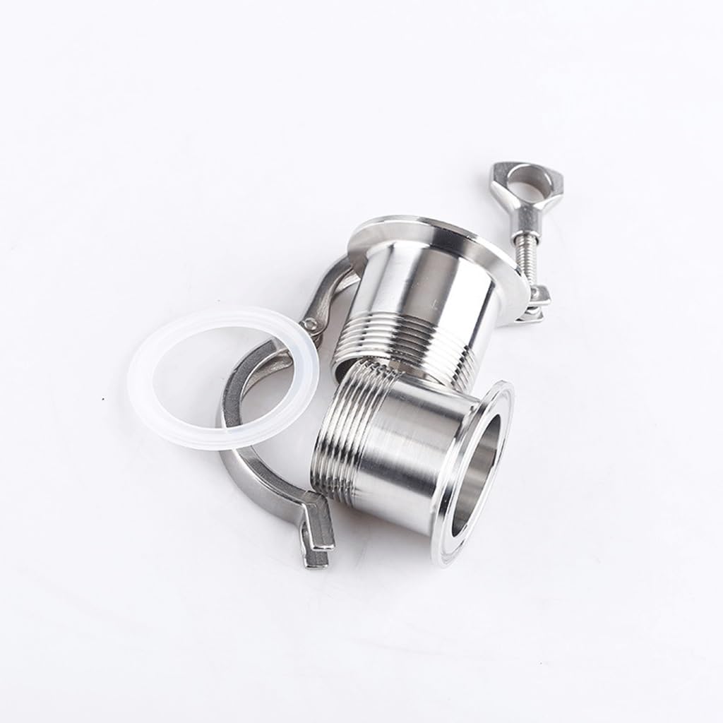 304 stal nierdzewna Tri Clamp Pokrywa Gwint Adapter z uszczelką do armatury sanitarnej, 1 szt. (DN20x50,5)