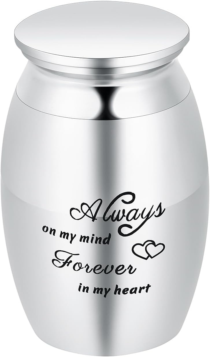 Urn for Ashes,Stainless Steel Funeral Urn Cremation Urn for Ashes with Different Size for Human,Dog, Cat Ashes