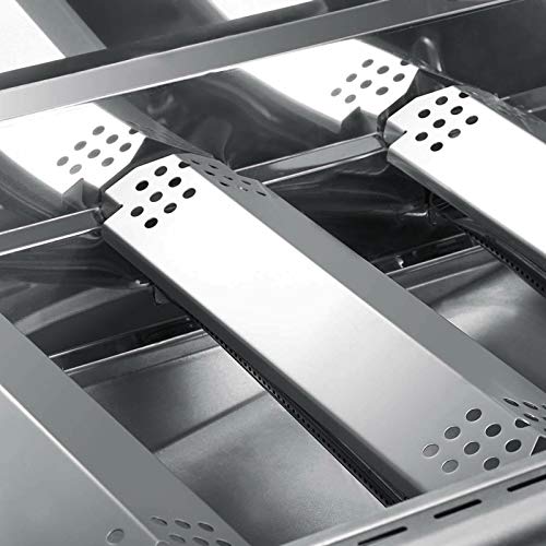 BBQration Replacement Parts for Nexgrill 5-Burner 720-0888 720-0888N 720-0888A, 4-Burner Nexgrill 720-0830H Replacement Parts 720-0830 Heat Shield and Burner Kit for Nexgrill Replacement Parts
