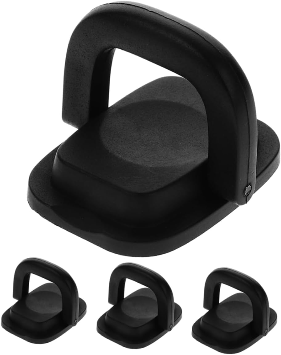 4 Pack Foldable Pot Lid Handles Universal PP Black