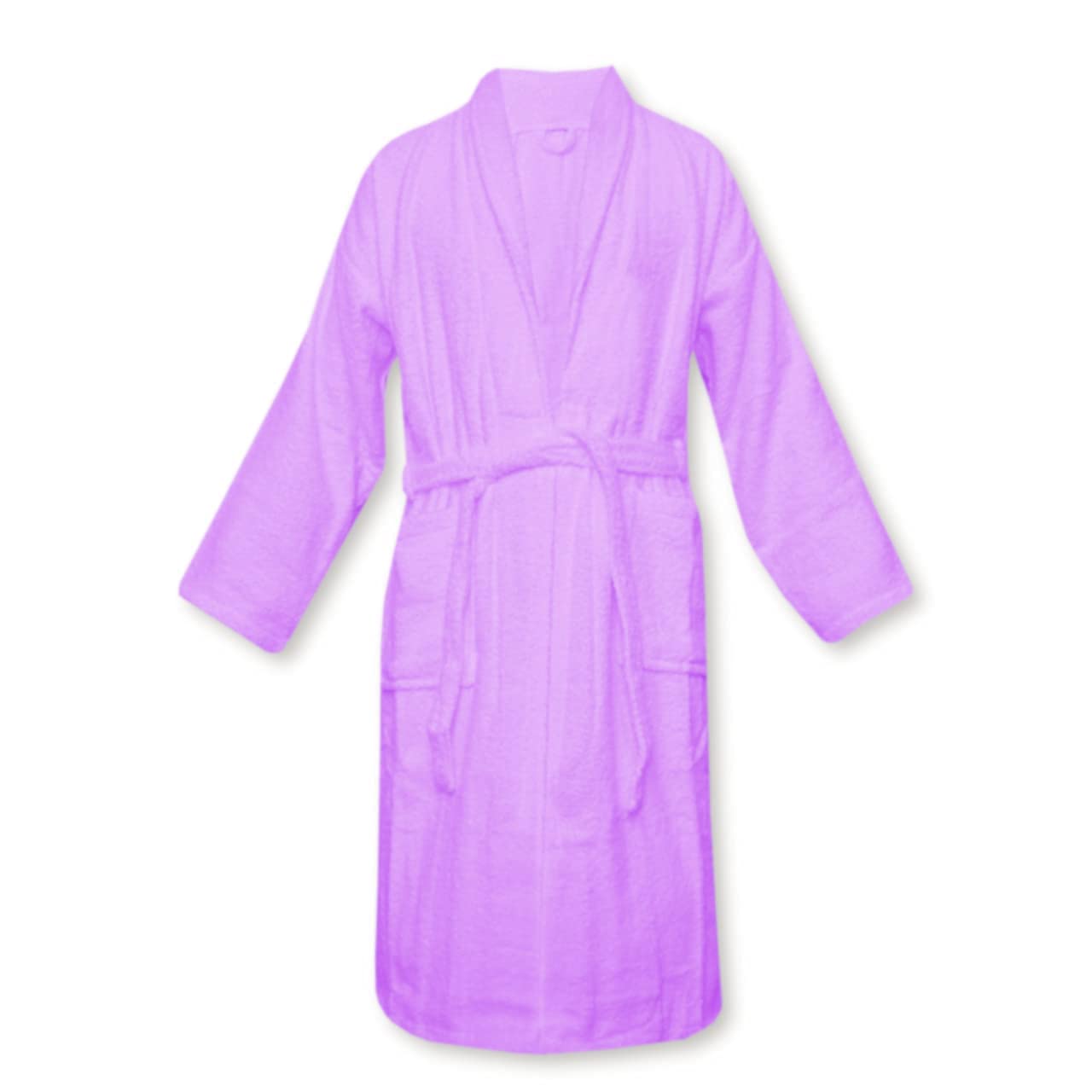 A & B TRADERS Bath Robe 100% Egyptian Cotton Terry Towelling Robe Gown Luxury and Super Soft (Pink)