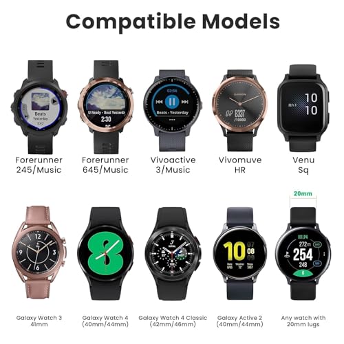 Correa de silicona 20mm impermeable y flexible para Galaxy Watch 4 2