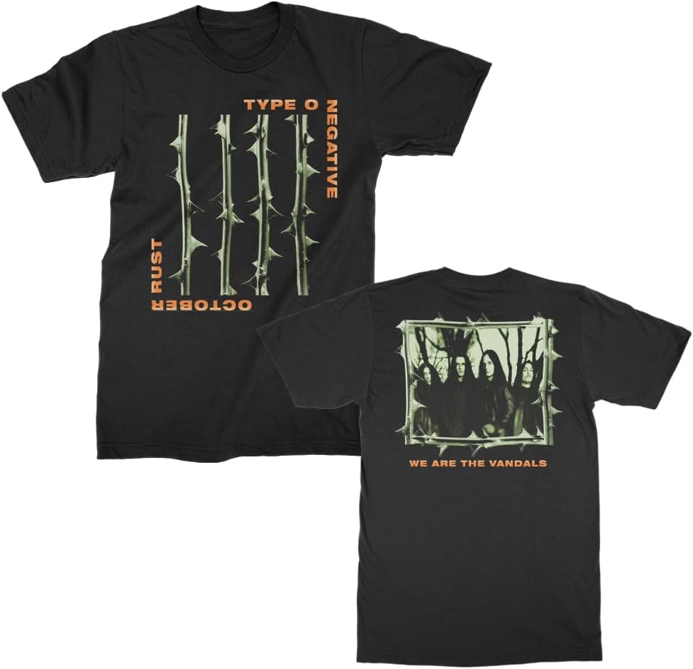 Type O Negative Front & Back Print Mens Black Short Sleeve T Shirt Vintage Style Graphic Tees
