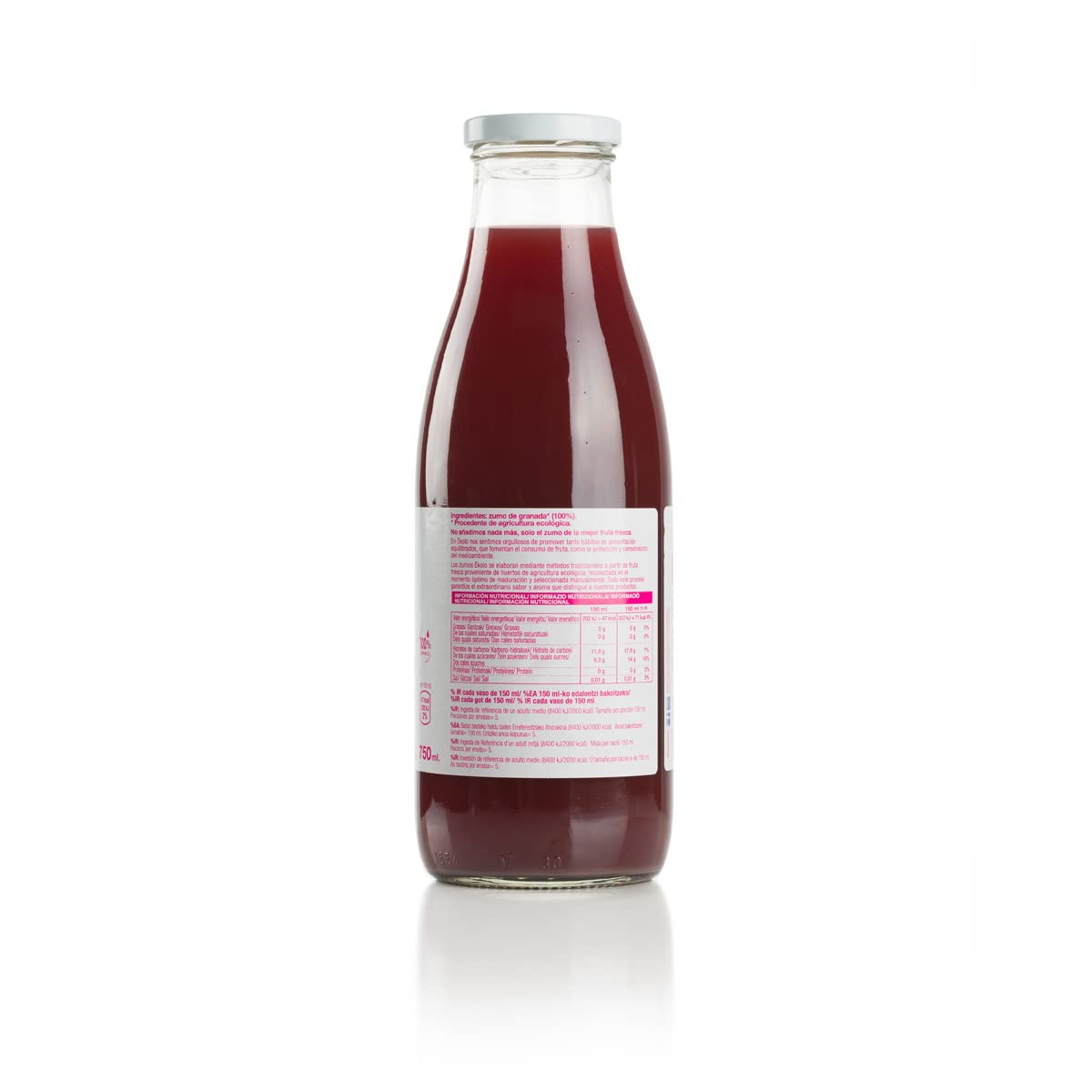 EKOLO Zumo de Granada Ecológico 100% Exprimido 6x750 ml