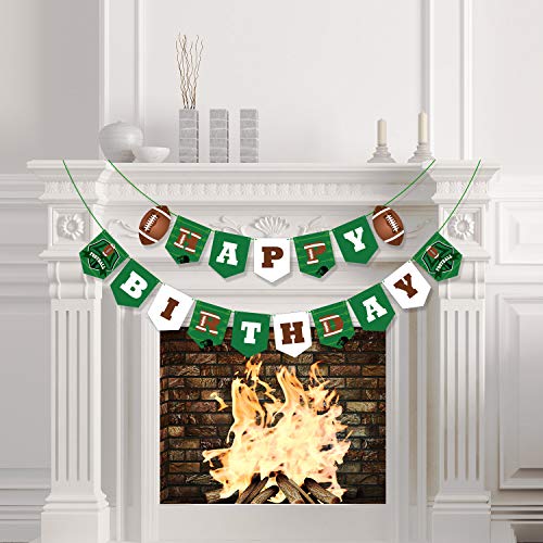 Football Party Decorations, Football Birthday Banner Football Theme String Flags Happy Birthday Bunting Sign For Sport Theme Decoration Football Party Decor #TOP6