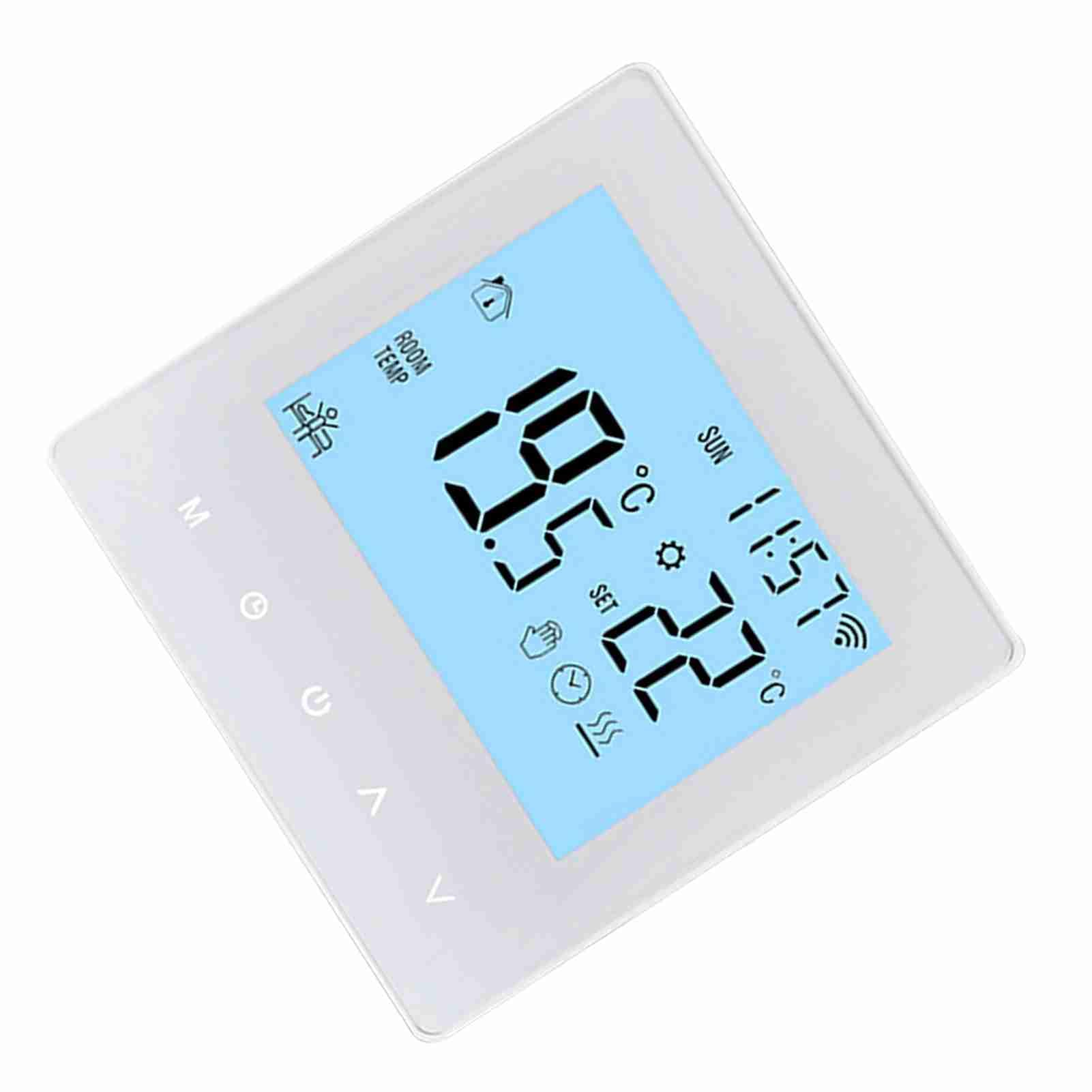 Smart Thermostat, Smart Tuya WiFi Thermostat LCD Display Fußbodenheizung Temperaturregler Wandthermostat für die Warmwasserbereitung (W-2)